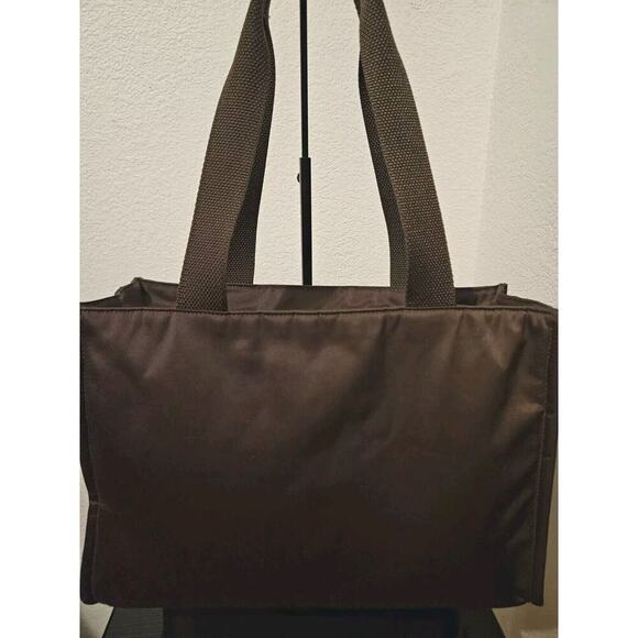 Vintage KATE SPADE New York Brown Nylon Structured Shoulder Hand Bag 14.5x10x5 - Picture 8 of 13